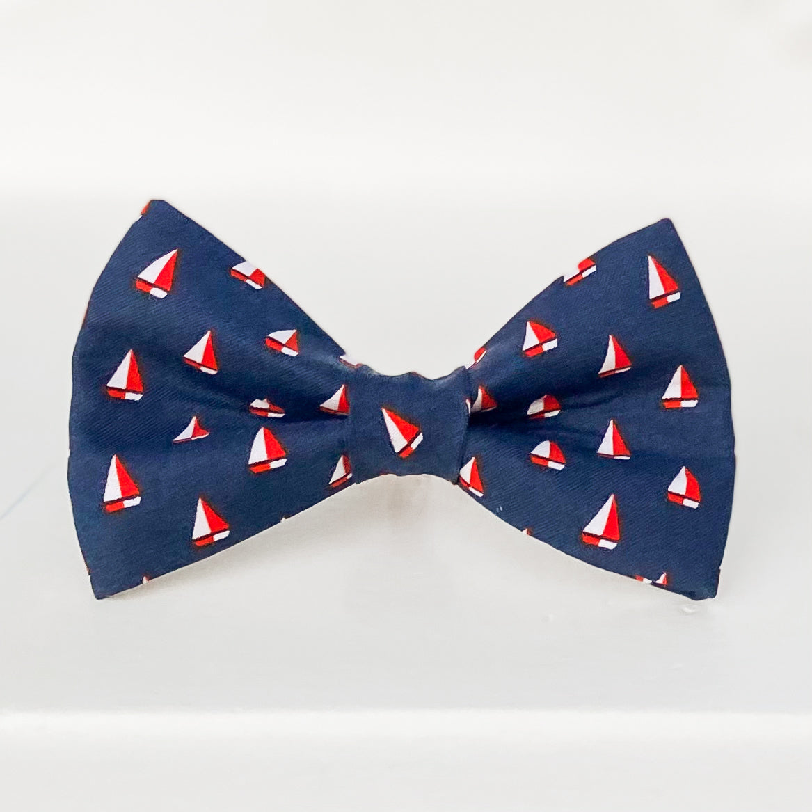 Red white and blue sailboat dog bow pet accessory