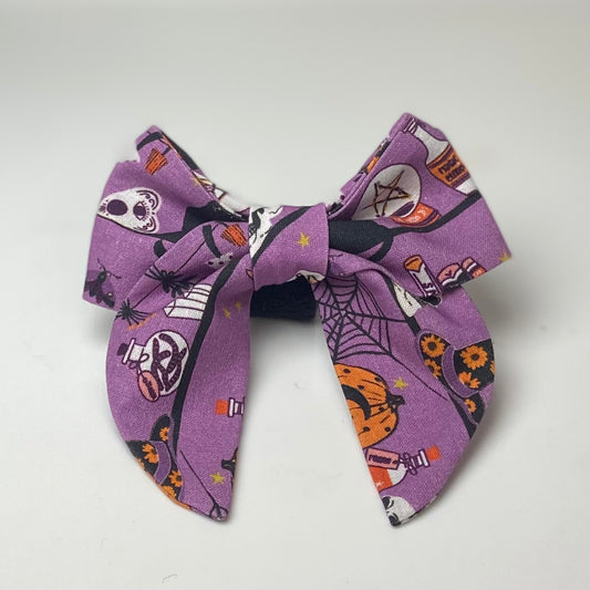 Witches kitchen potions Halloween dog sailor bow accessory