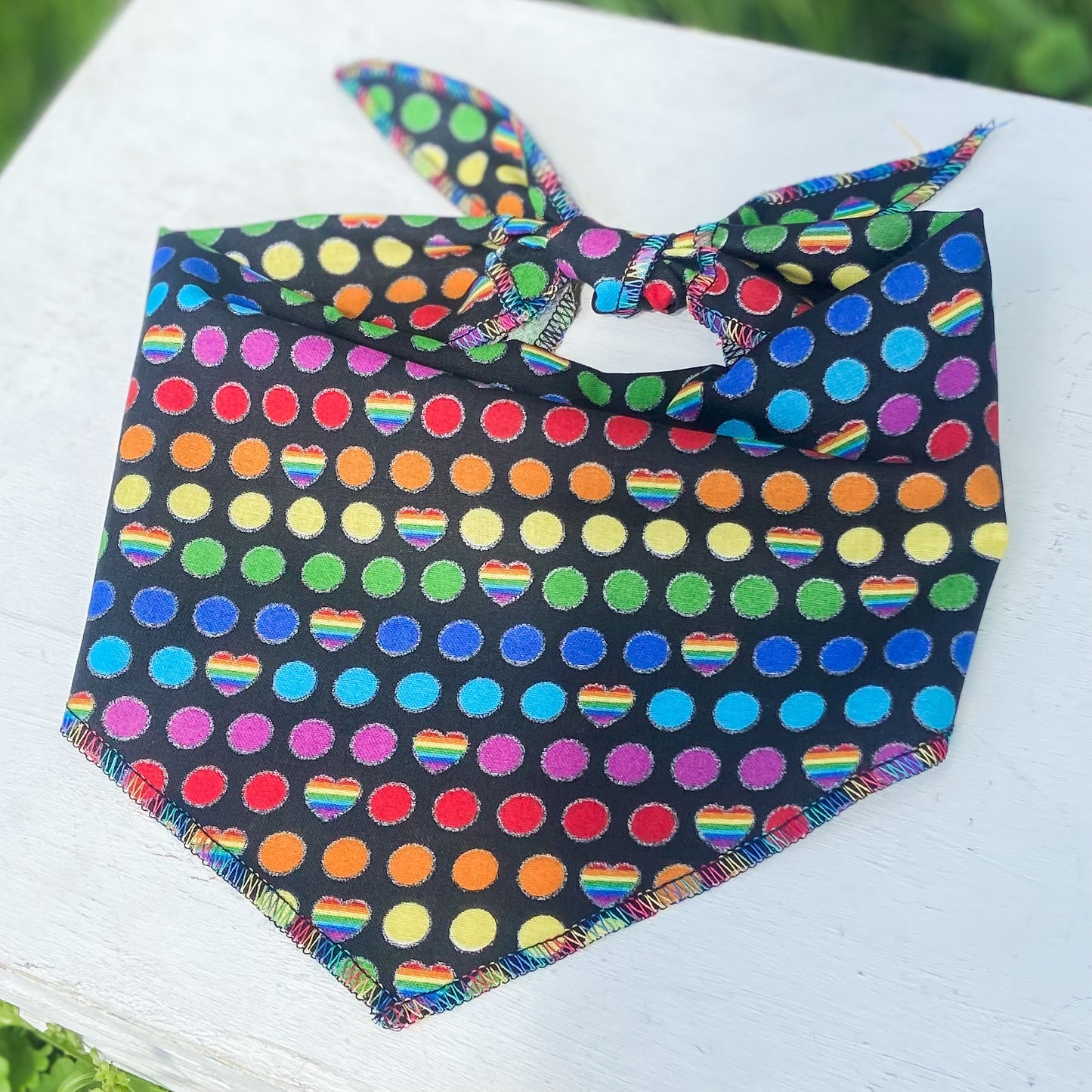 Pride love equality month rainbow dog bandana