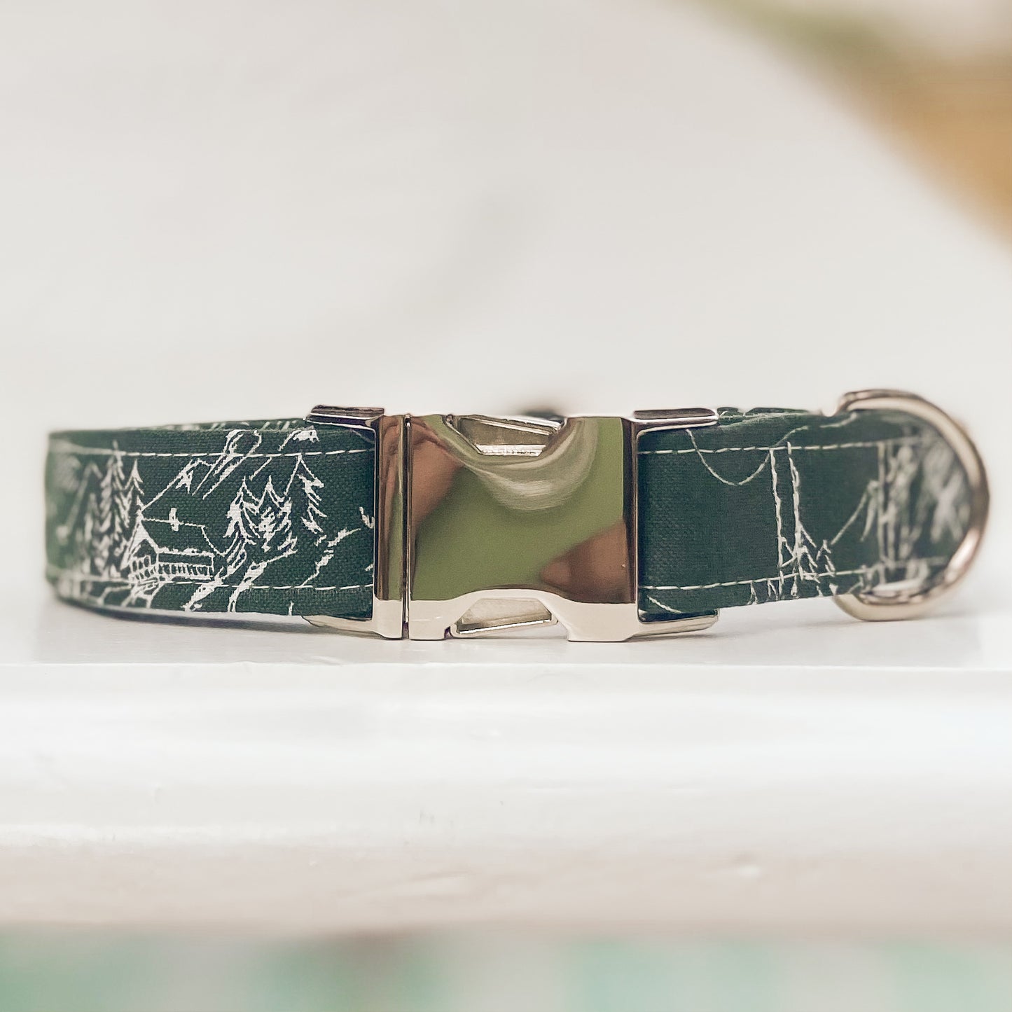 Camping buddy dog collar nature wild cabin mountains