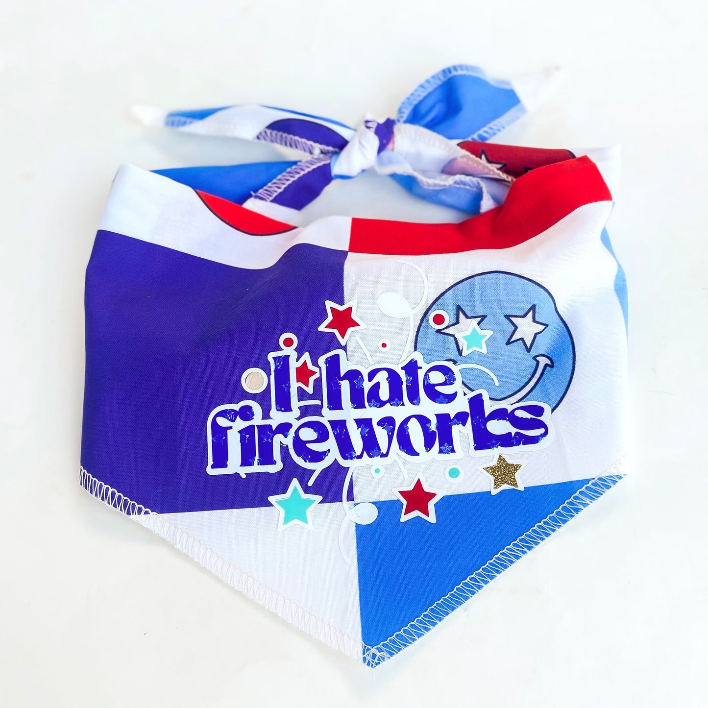 Fourth of July I hate fireworks dog bandana accessory