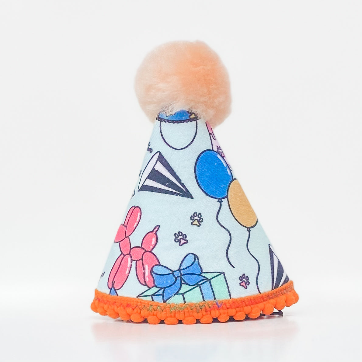 Barkday pawty hat dog party balloons and confetti