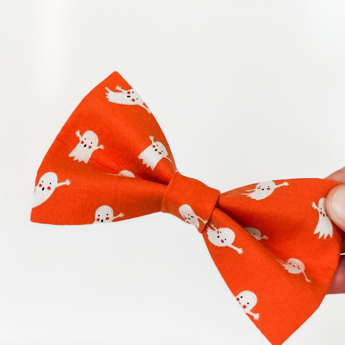 Ghostie ghouls orange dog Halloween bow accessory