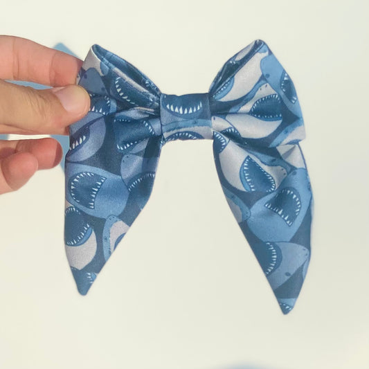 Jawsome sharks dog sailor bow tie accessory