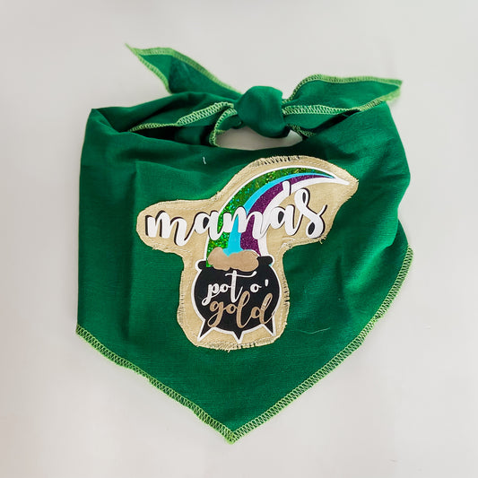 St. Patrick's day Mama's pot o'gold dog bandana pet accessory