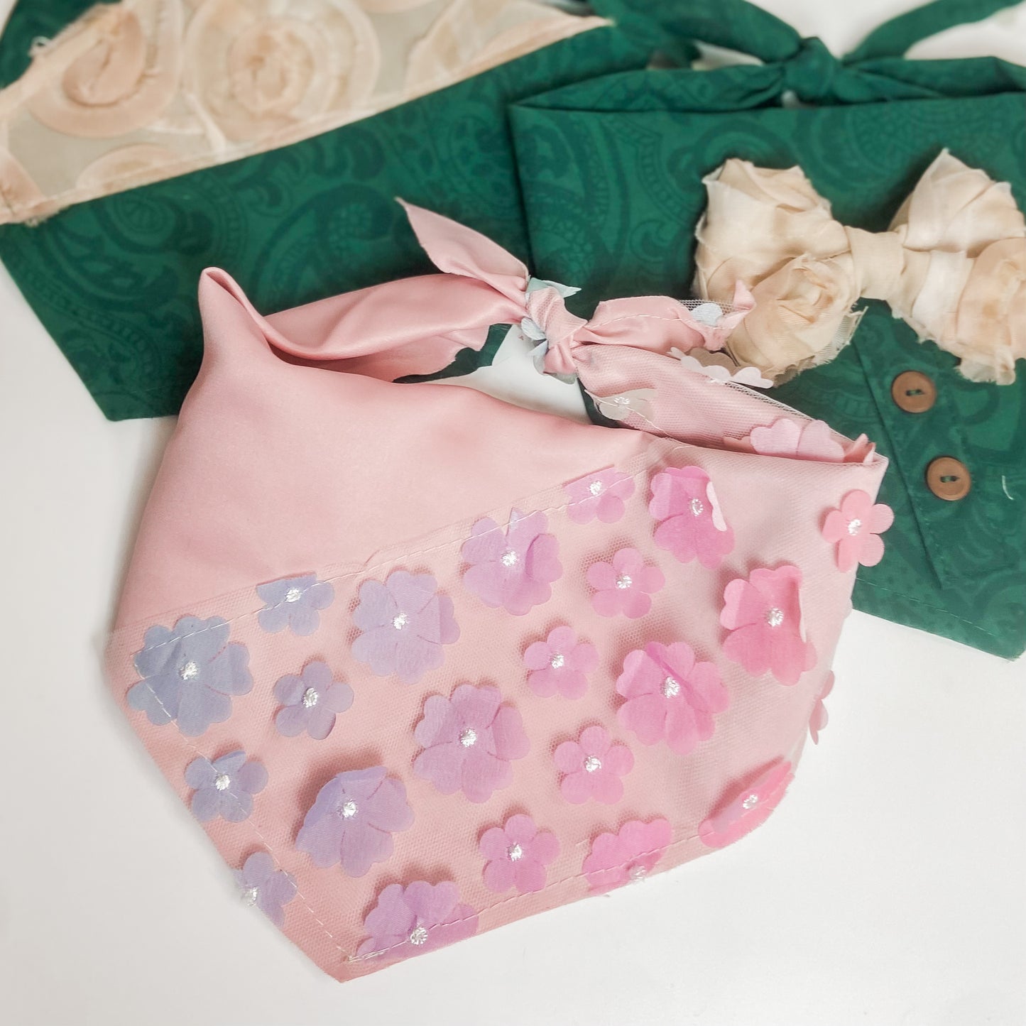 In Bloom floral dog bandana accessory