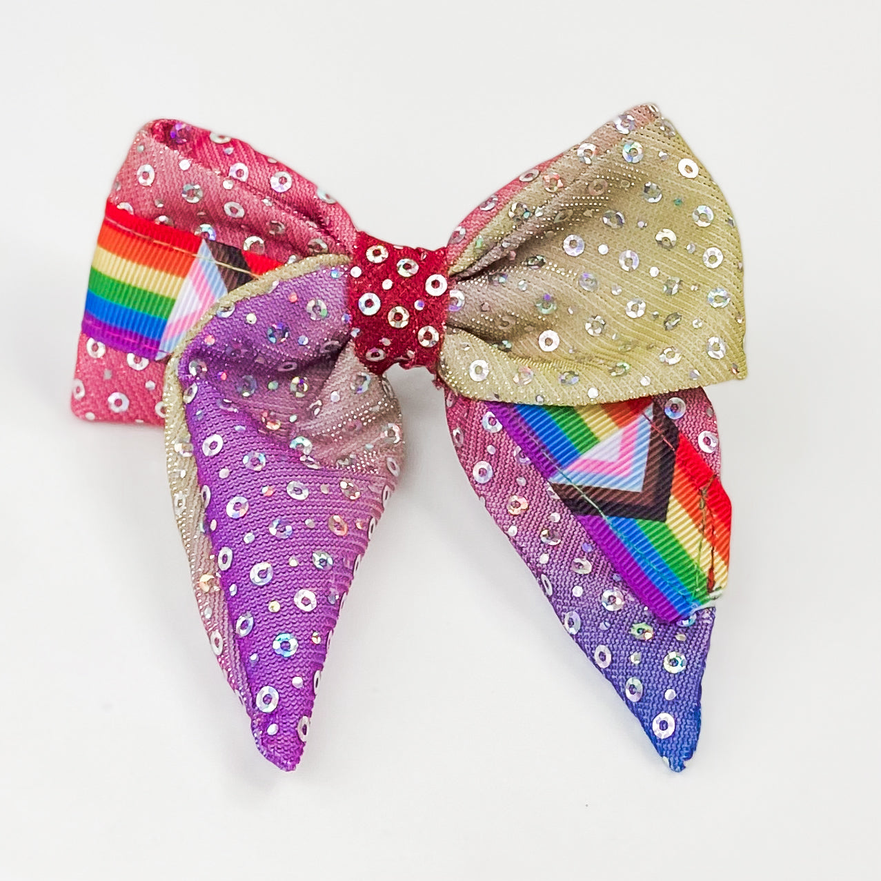Sparkle sequins pride dog sailor bow accessory