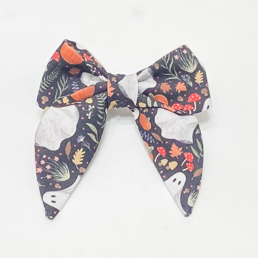 Cottagecore ghosts woodland mushroom Halloween dog sailor bow accessory