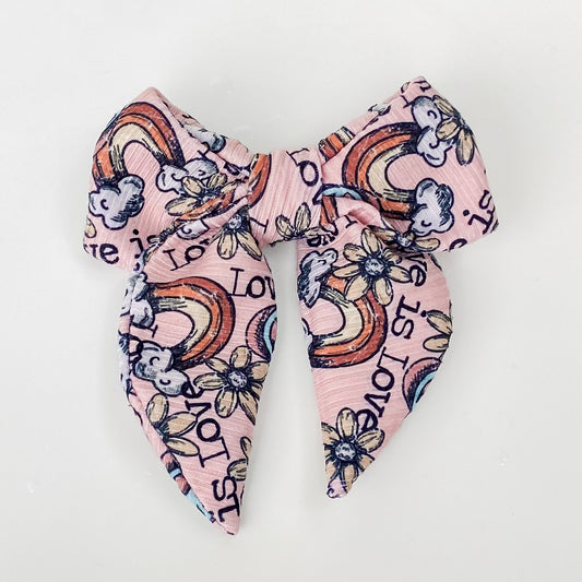 Love is love pride dog sailor bow accessory