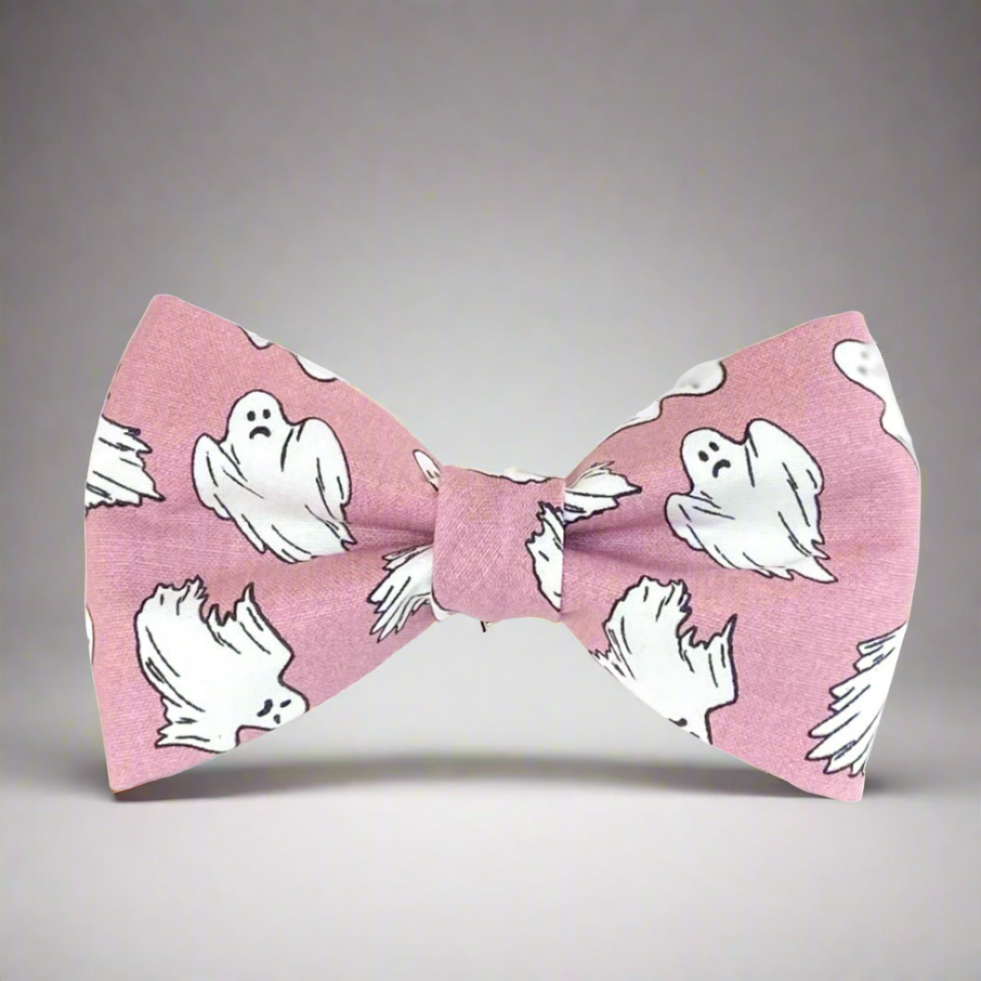 hey, Boo pink glow in the dark Halloween dog bow tie pet accessory