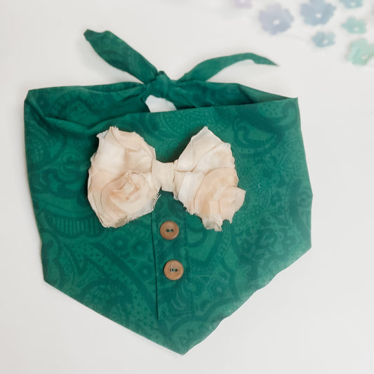 Garden Party Blooming Bow dog bandana accessory