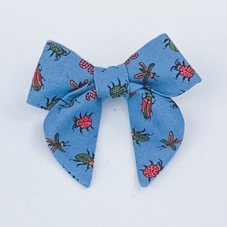 Buggin out colorful bugs dog sailor bow accessory