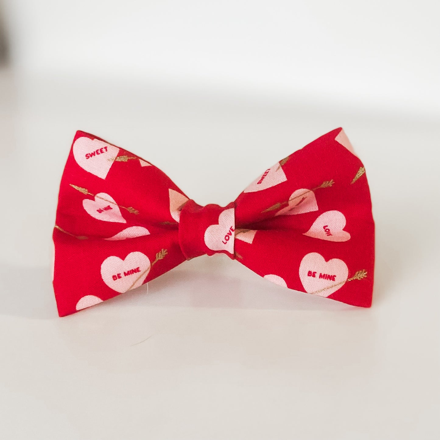 Cupid’s heart and arrows Valentine's dog bow pet accessory