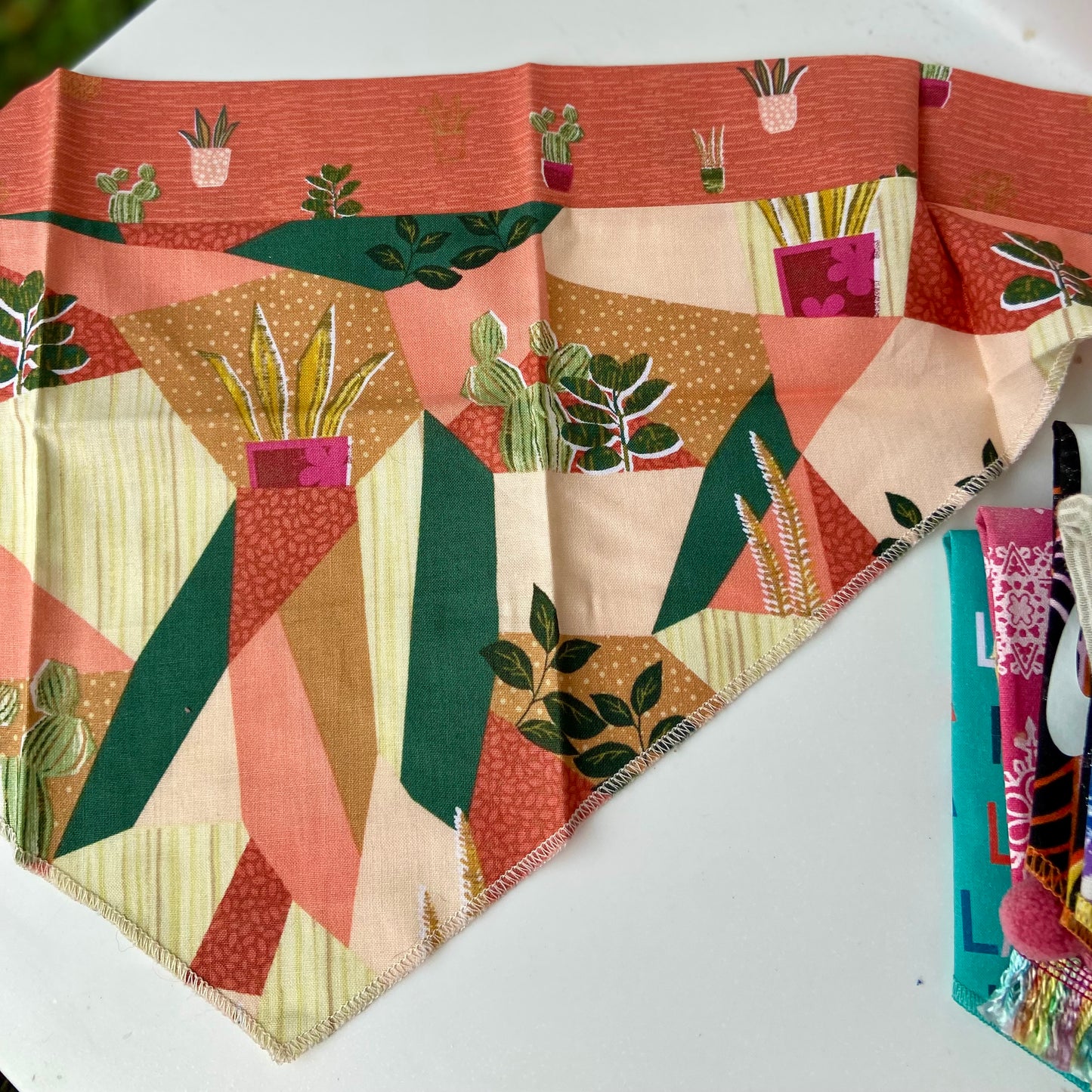 Peachy plants dog bandana pet accessory