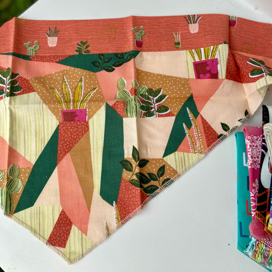 Peachy plants dog bandana pet accessory