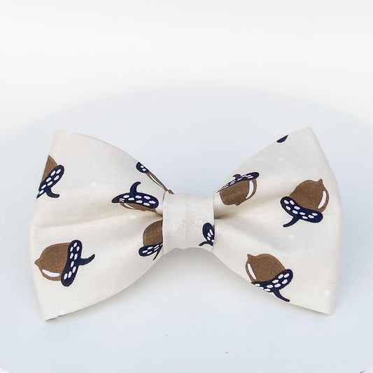 Acorns fall dog bow tie