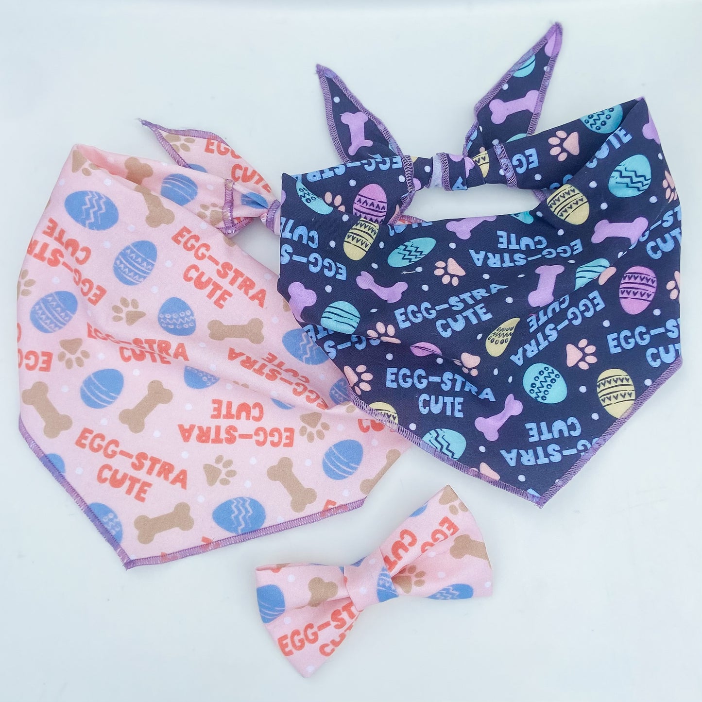 Egg-stra cute peach Easter dog bow pet accessory