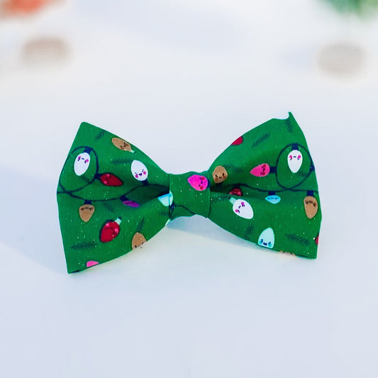 Very Merry and Bright Christmas winter dog bow tie pet accessory