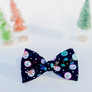 Joy to the Universe Christmas dog bow tie pet accessory