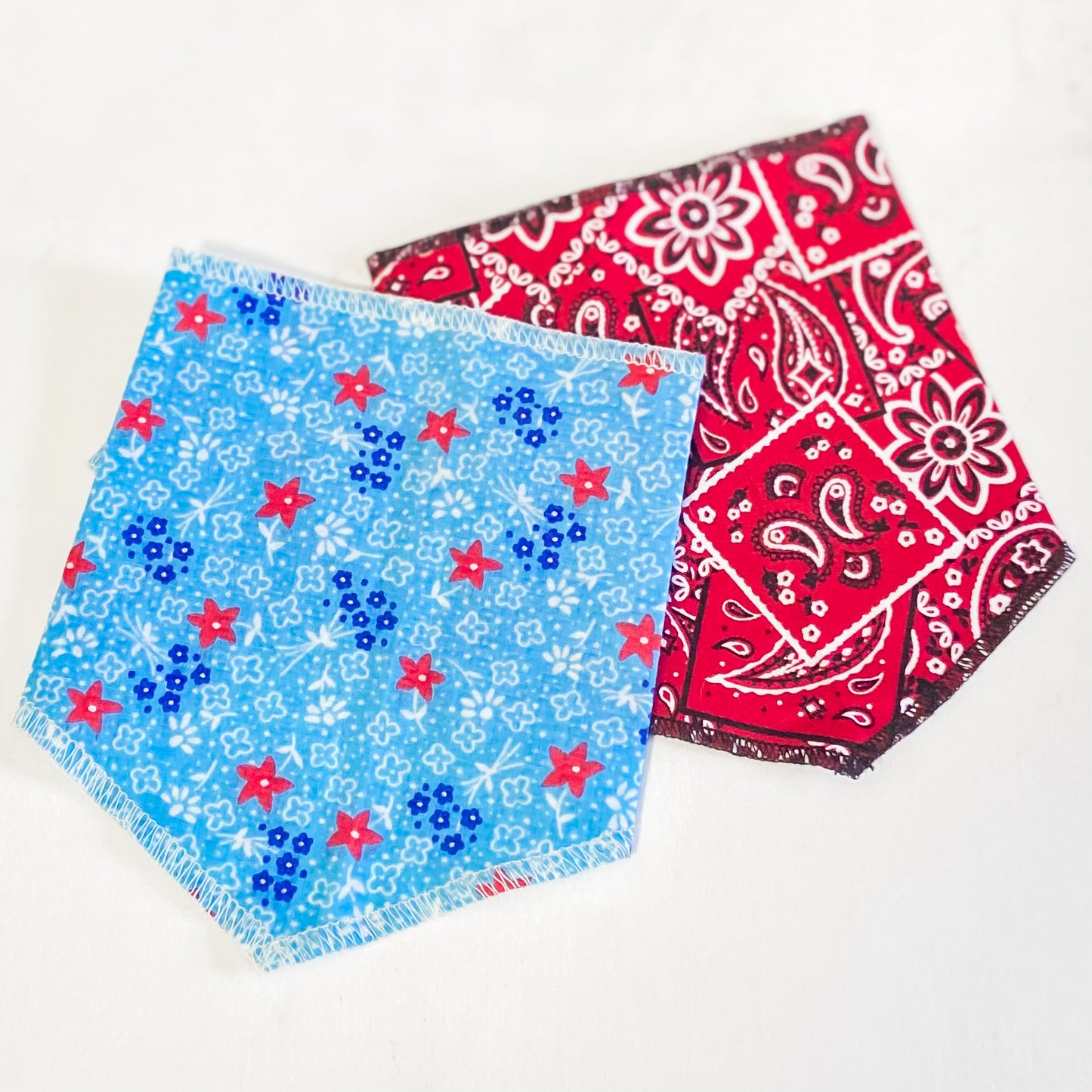 Set of 2 small summer dog bandanas accessory