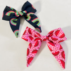 Set of 2 summer sailor dog bow collar accessories