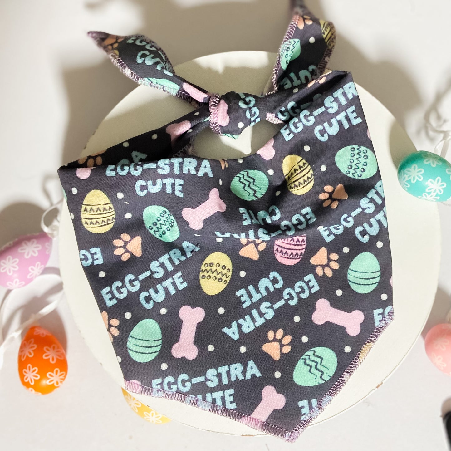 Egg-stra cute pastels Easter dog bandana pet accessory