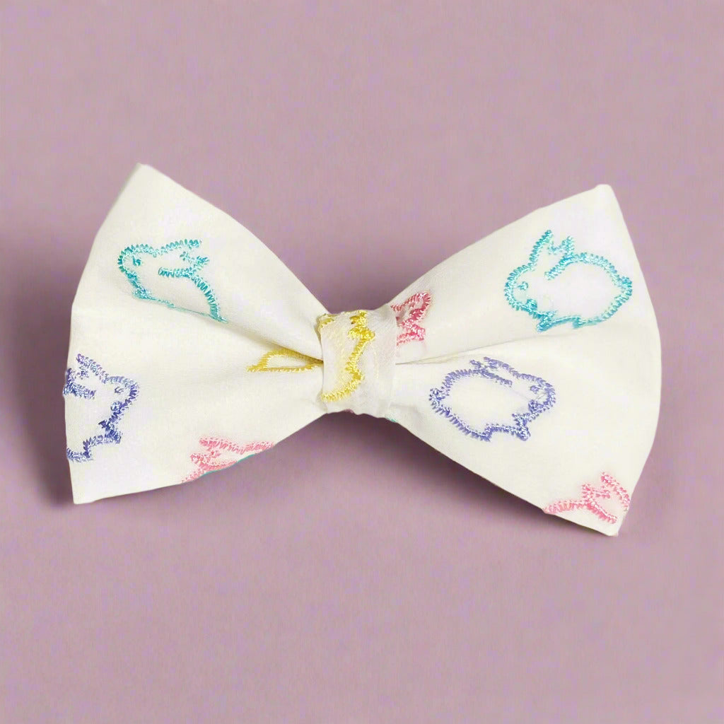 Ready to hop! Easter dog bow pet accessory