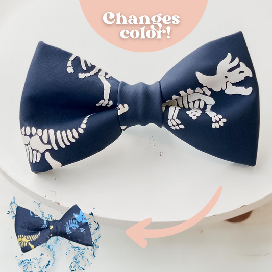 Colorchange waterproof dinosaurs dog bow accessory