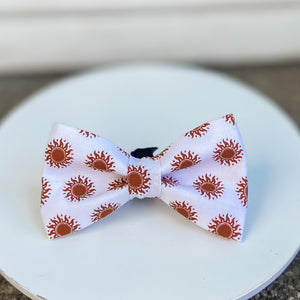 Rust sunshines dog bow tie