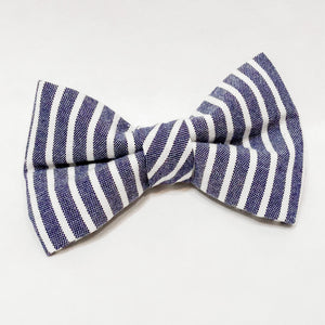 Chambray striped bow