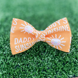 Daddy’s sunshine dog bow