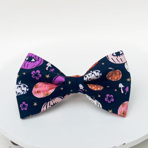 Witchy pumpkins Halloween dog bow tie pet accessory