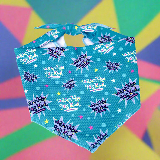 Wannabe 90s kid bullet knit dog bandana