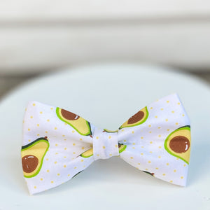 Pin dot avocados dog bow tie