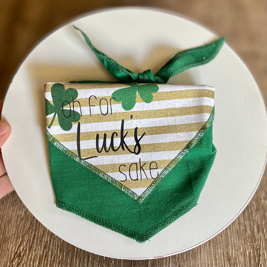 For lucks sake St Patrick's day dog bandana