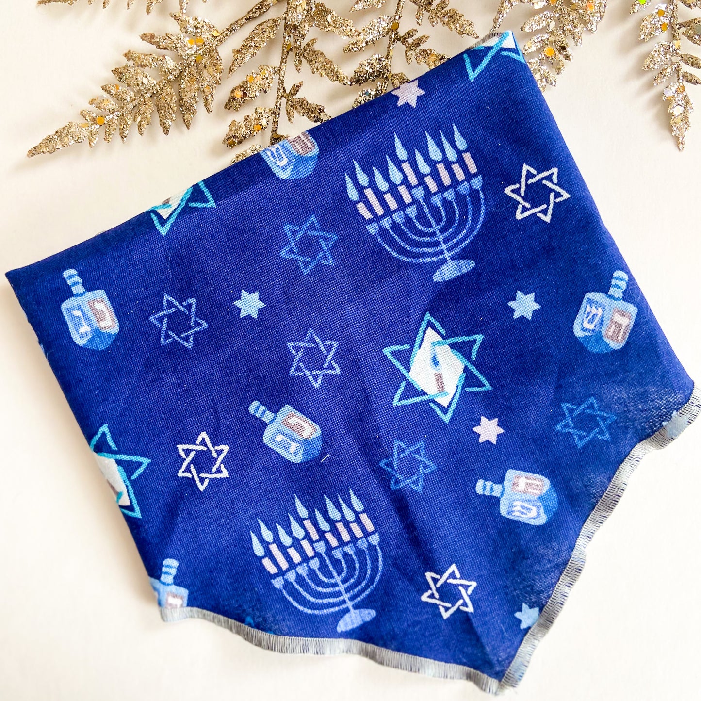 Happy Challah Days Hanukkah dog bandana pet accessory