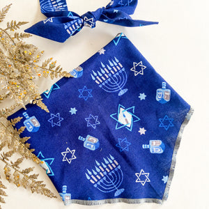 Happy Challah Days Hanukkah dog bandana pet accessory