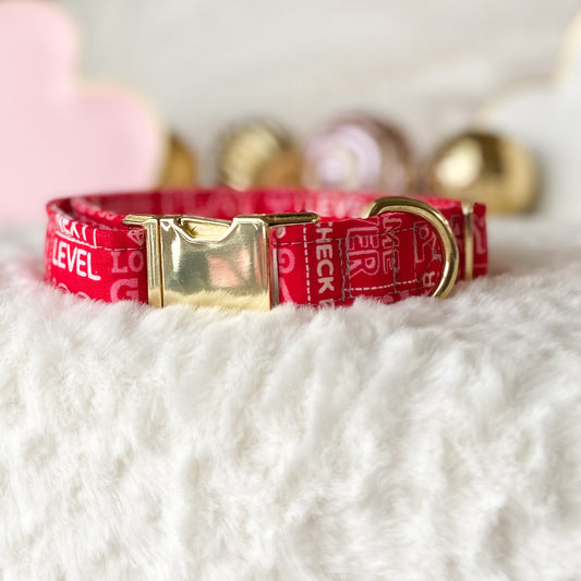 I love you more than video games dog collar