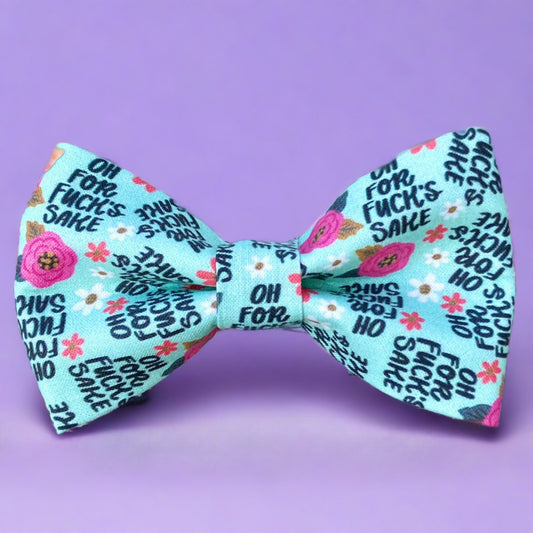 For fuck’s sake floral dog bow