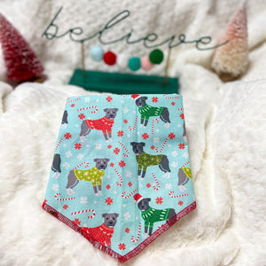 Pretty Pitties in Ugly Sweaters pitbull Christmas dog bandana accessory