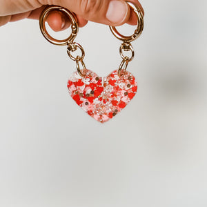 Piece of my heart collar charm / key chain set