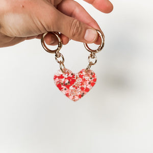 Piece of my heart collar charm / key chain set