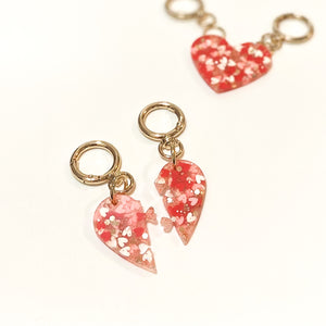 Piece of my heart collar charm / key chain set