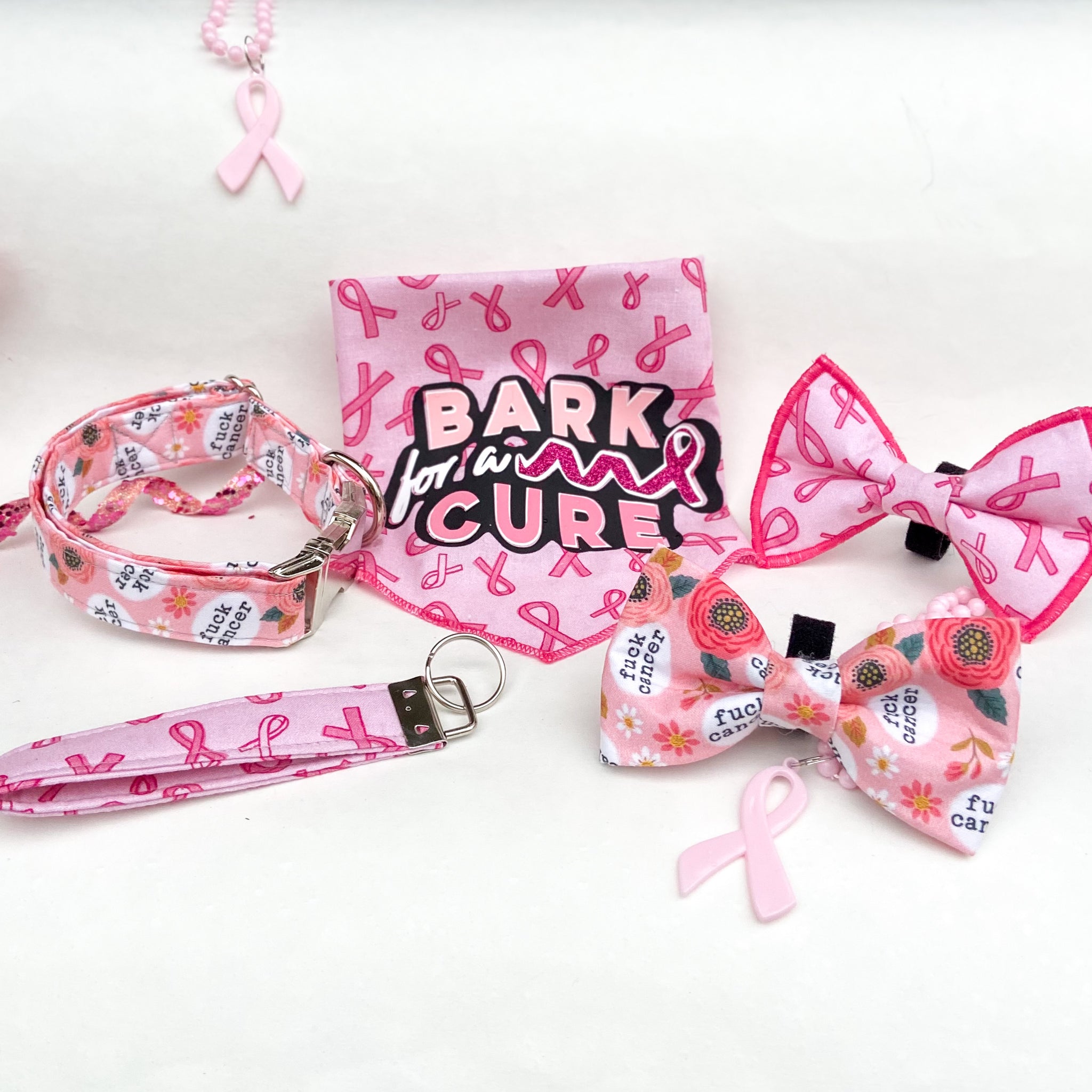 Bark for a Cure breast cancer dog bandana pet accessory