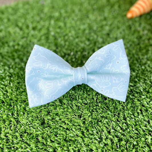 Mint Easter bunny hop dog bow