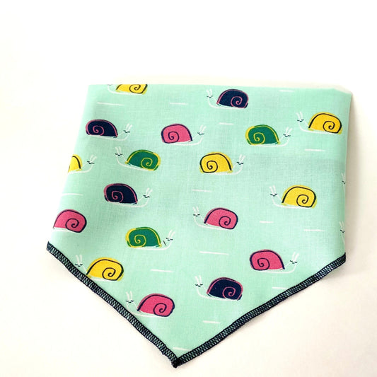 Happy snails spring dog bandana pet accessory