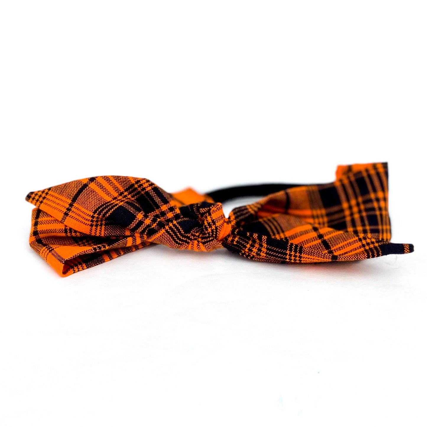 Halloween plaid top-knot headband