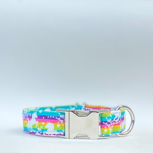 Rainbow magic unicorn dog collar