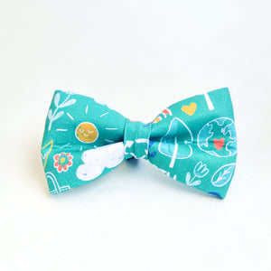 Earth day every day! dog bow tie pet accessory