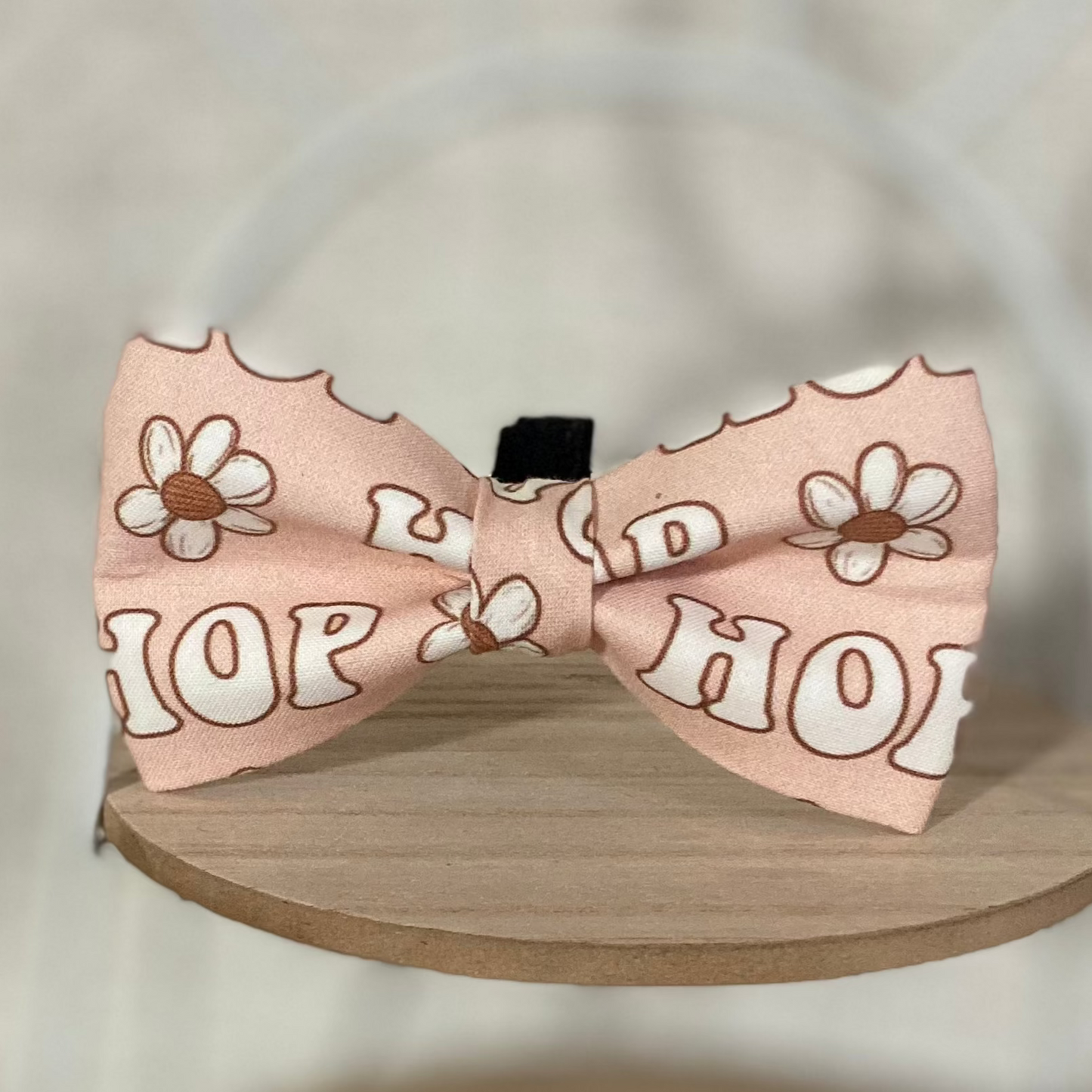 HOP boho daisies dog bow for Easter